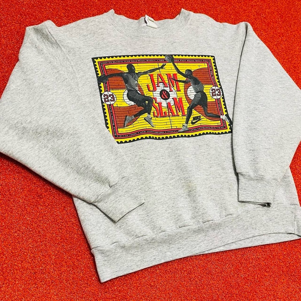 Nike Gray Jump & Slam Crewneck Sweater